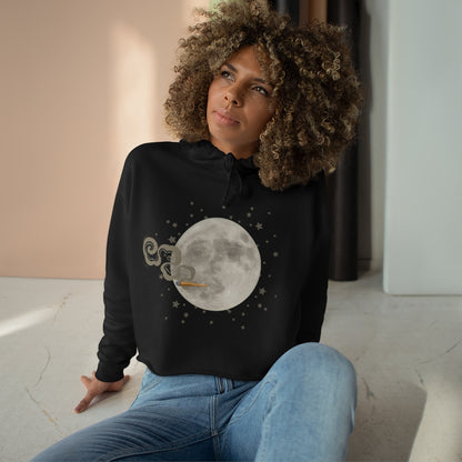 The Woman on the Moon Cropped Hoodie