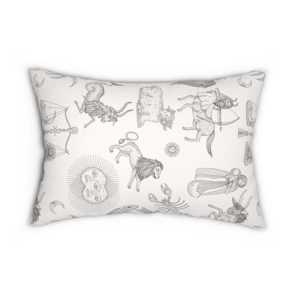 Zodiac Lumbar Pillow - CREAM