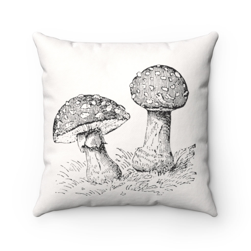 Mushroom On the Couch 2-Sided Square Throw Pillow INSERT INCLUDED