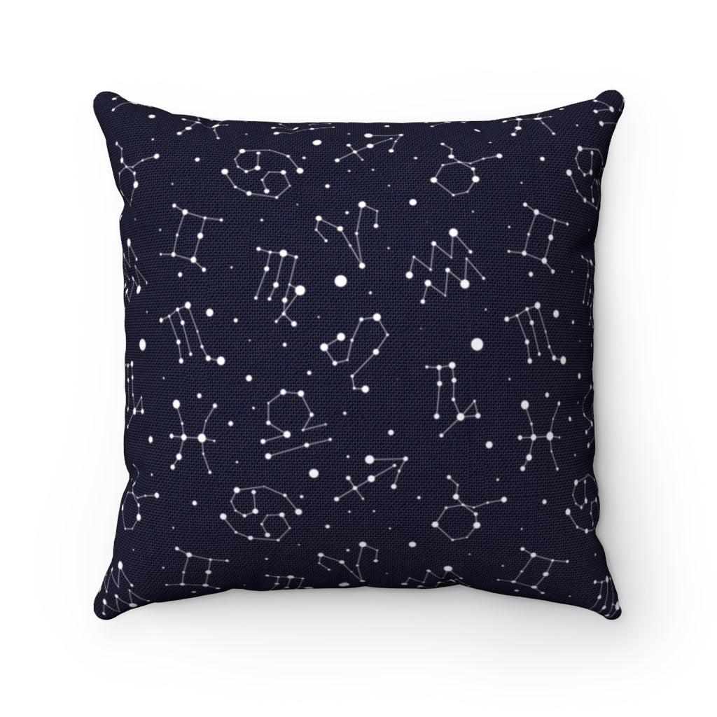 Constellation 2-Sided Square Throw Pillow INSERT INCLUDED - NAVY