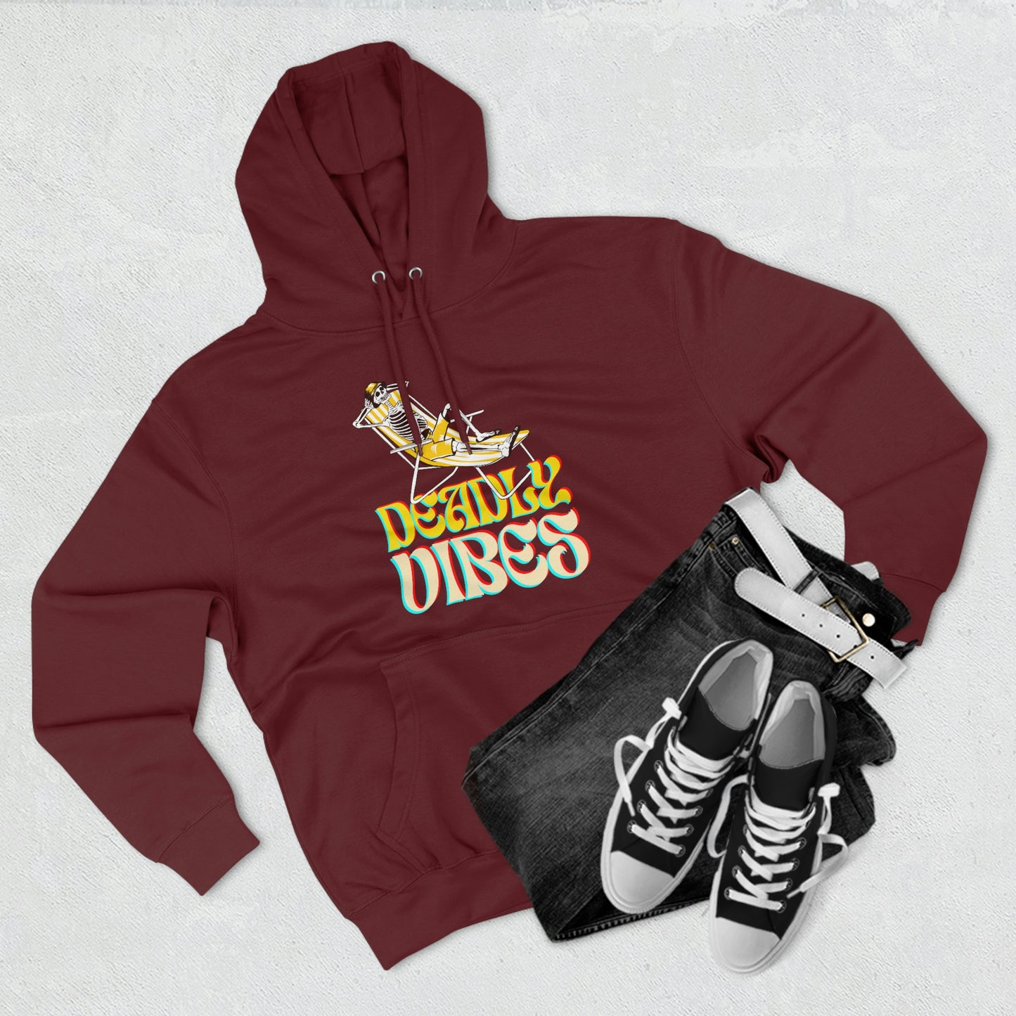 Deadly Vibes Vacation Unisex Premium Pullover Hoodie