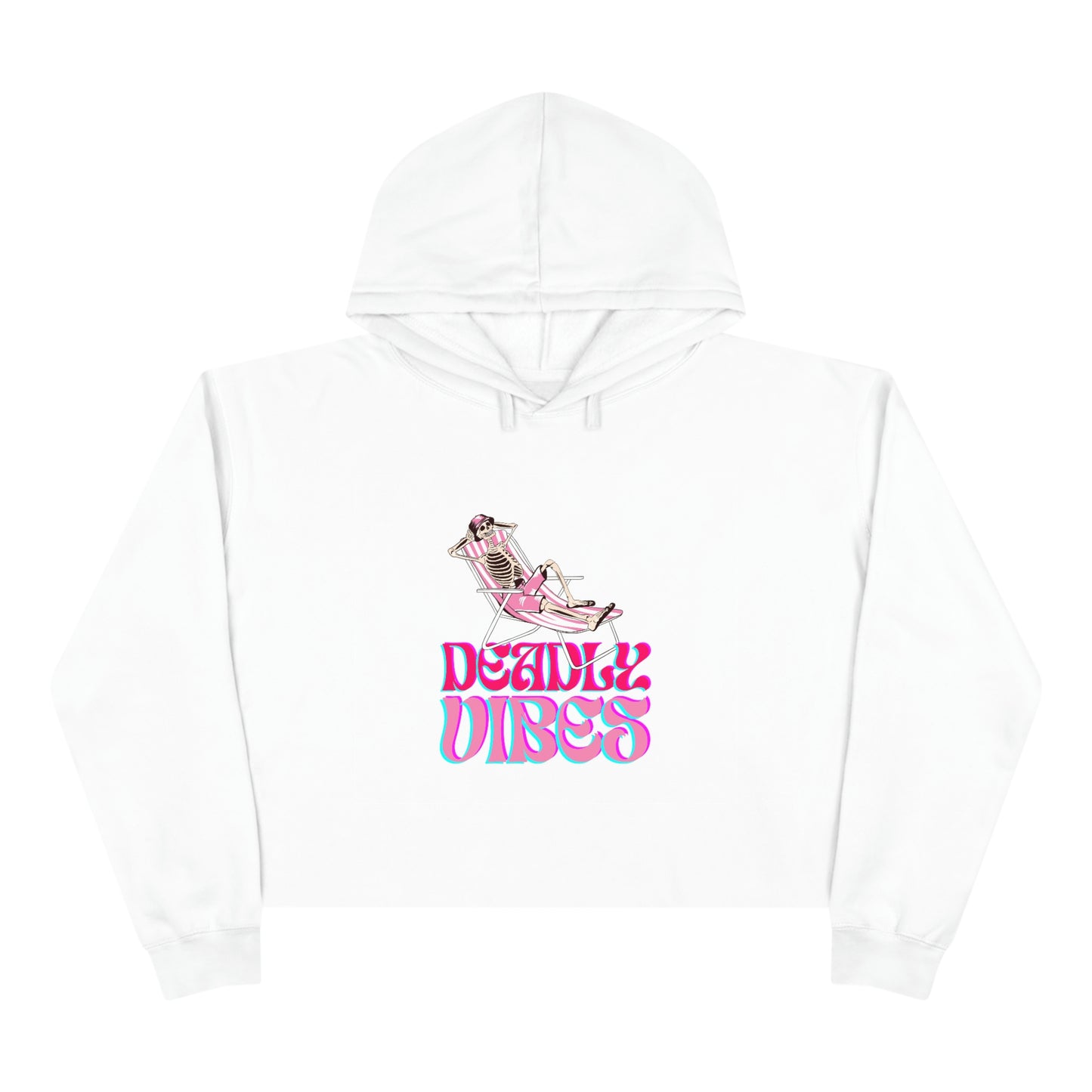 Deadly Vibes Vacation Cropped Hoodie