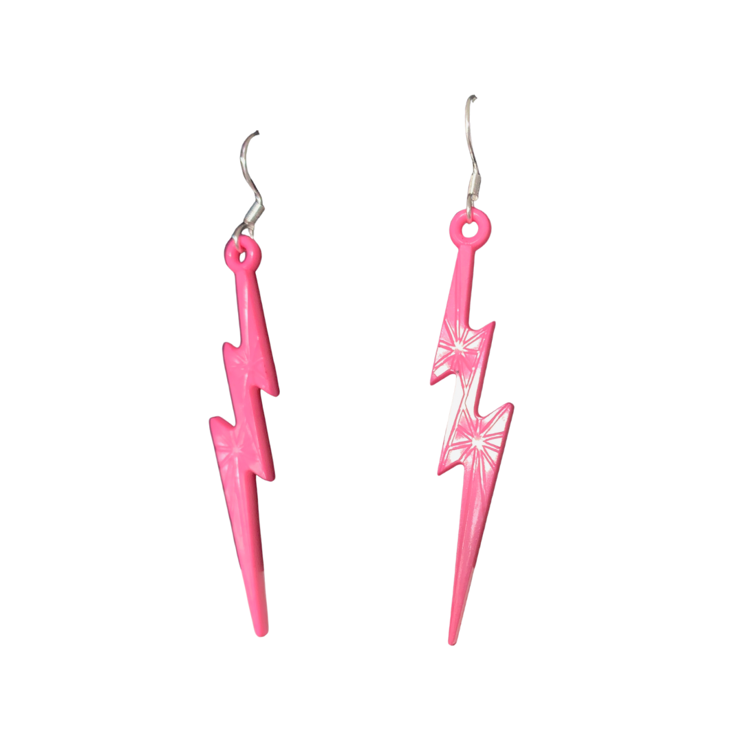 Pink Lightening Earrings