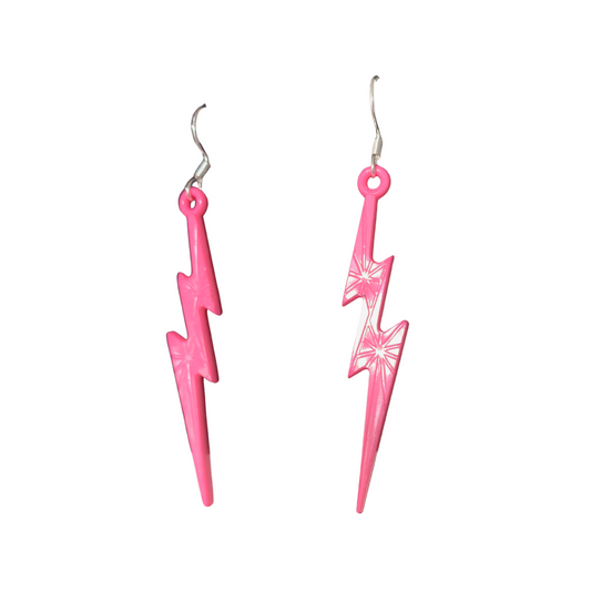 Pink Lightening Earrings