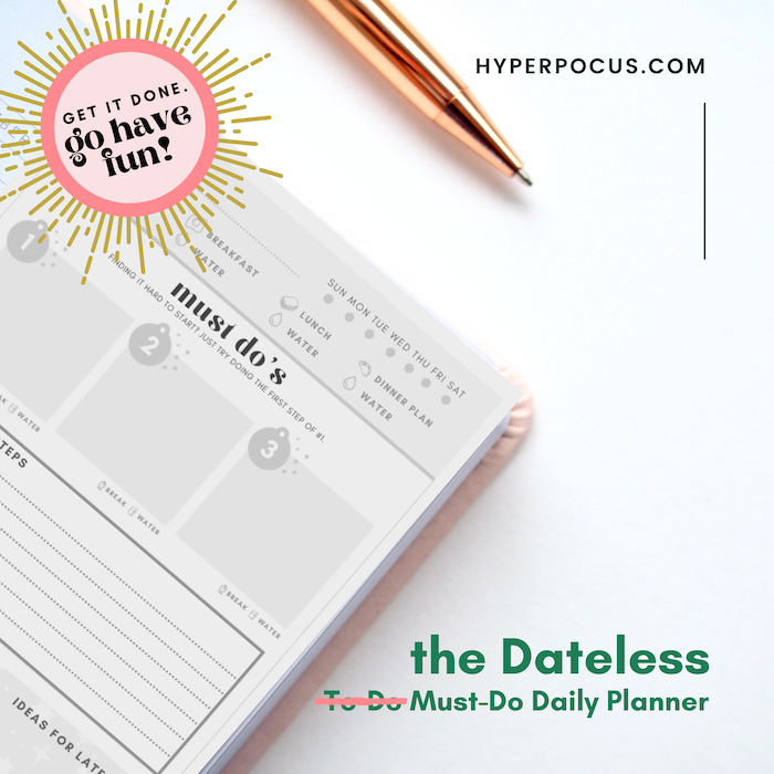 Dateless Day Planner: 1 2 3 MUST DO System