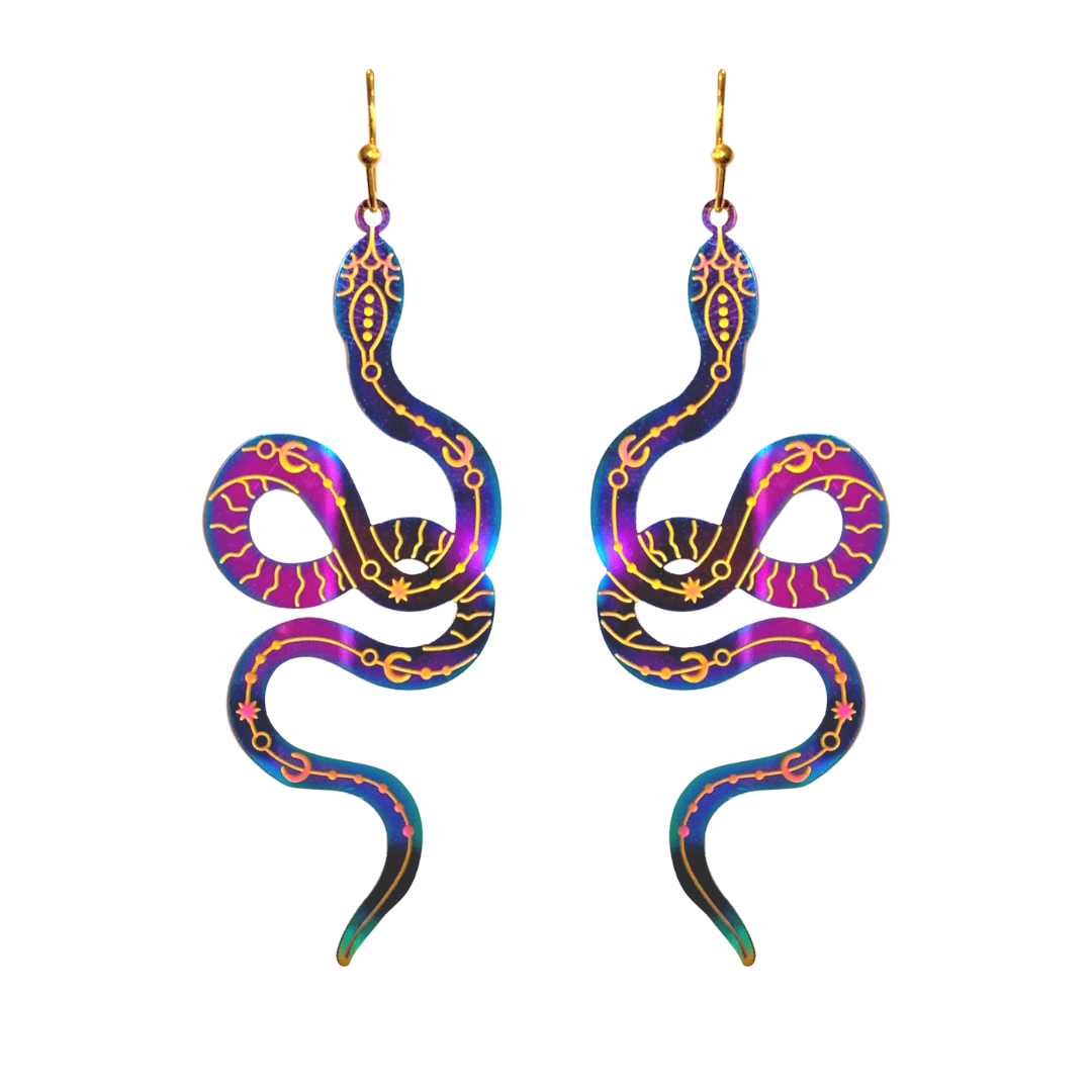 Shimmer Snakes Earring