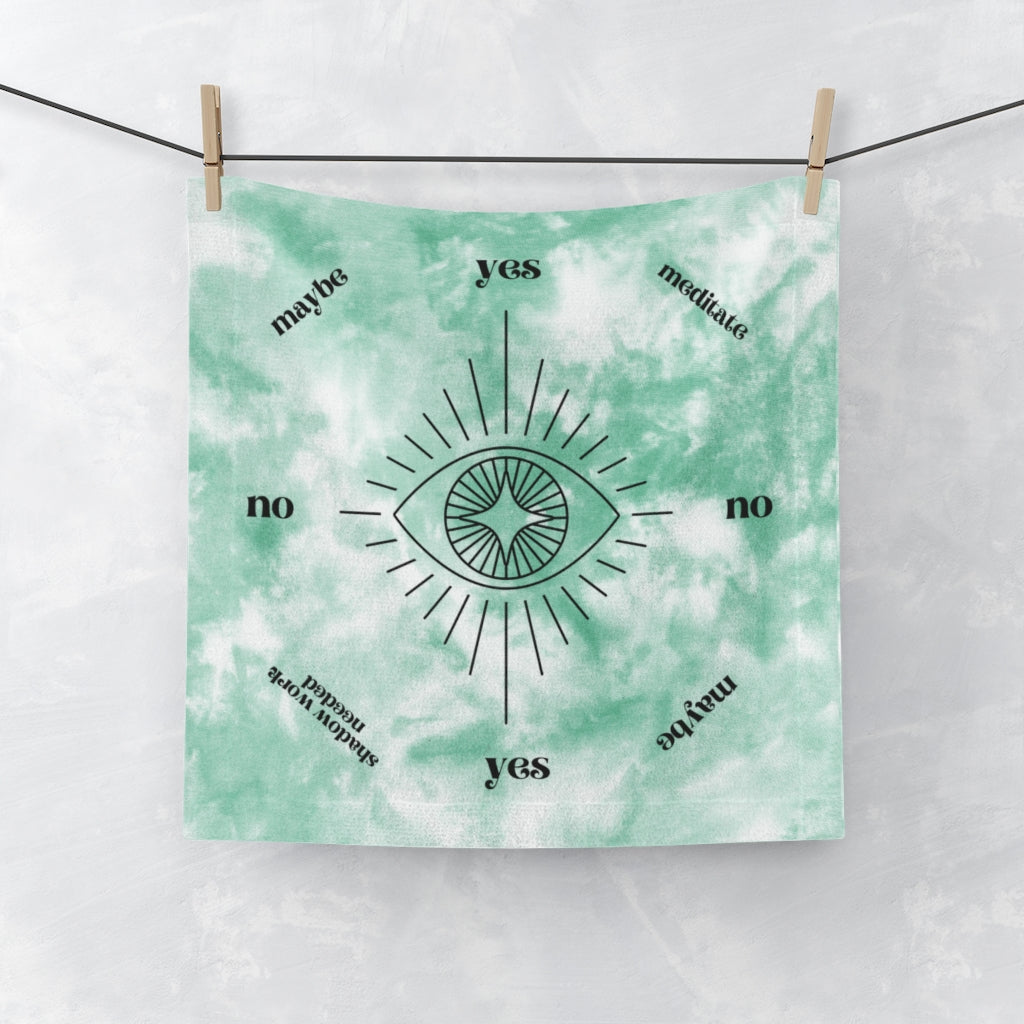 Portable Divination Mat & Crystal Carrier - Green Tie Dye