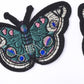Teal Moth - Embroidered Iron-On Patch