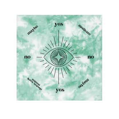 Portable Divination Mat & Crystal Carrier - Green Tie Dye