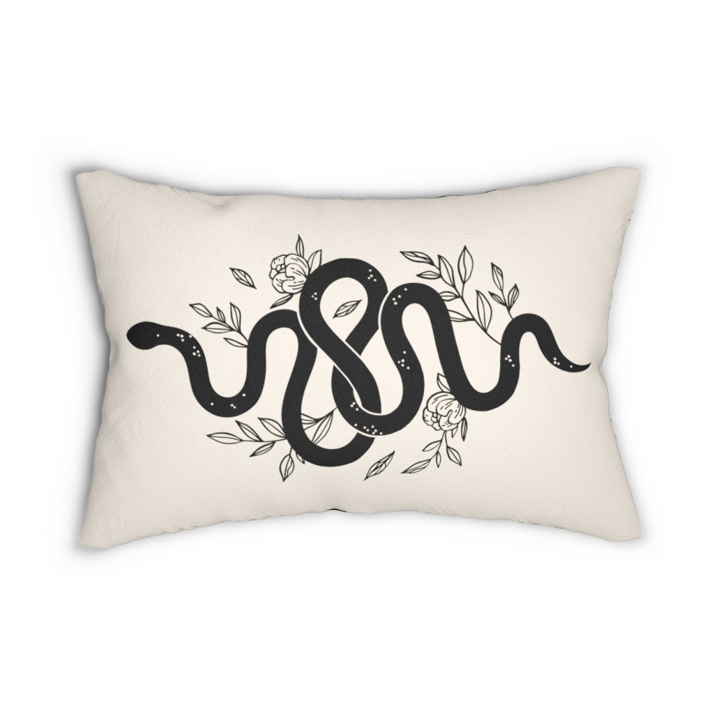 Flower Snake Lumbar Pillow