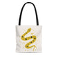 Moon Phase Snake Tote - Yellow