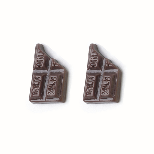 Chocolate Bar Post Earrings