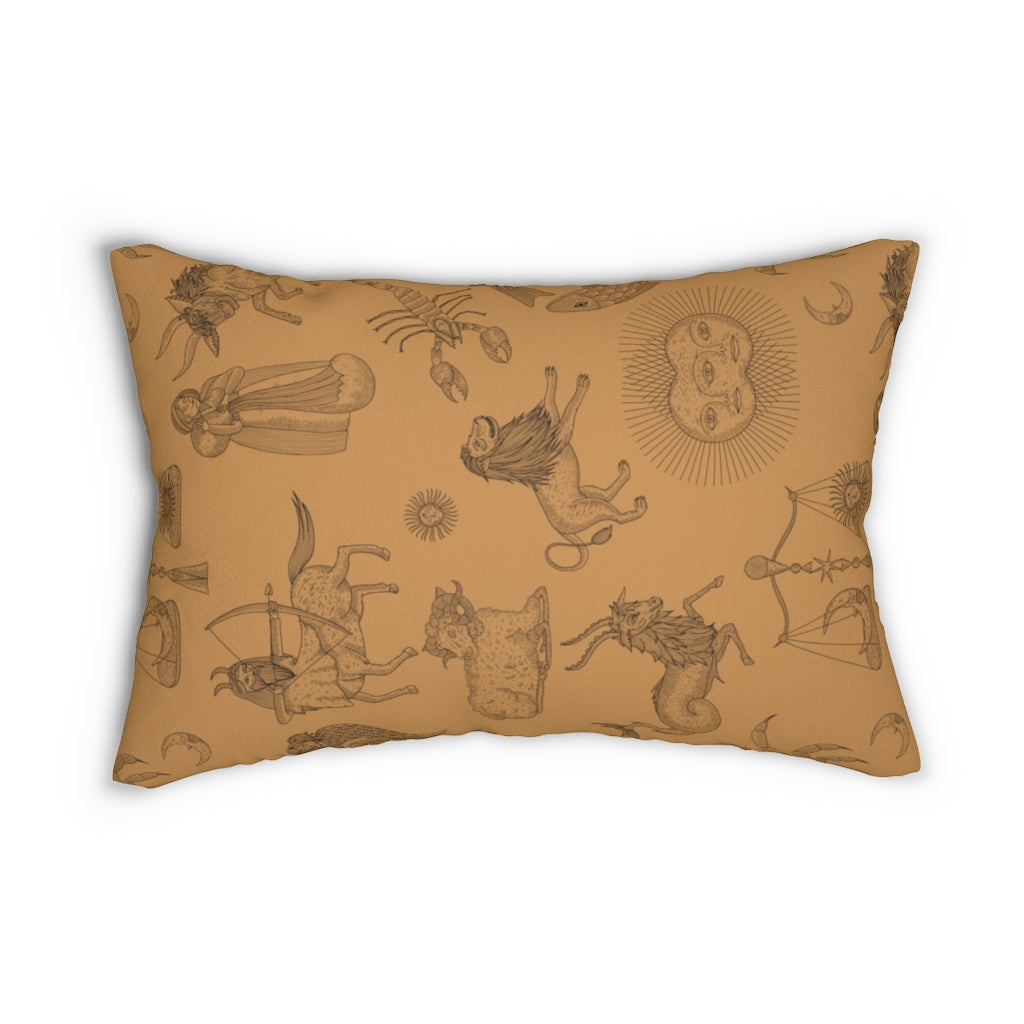 Zodiac Lumbar Pillow - CAMEL