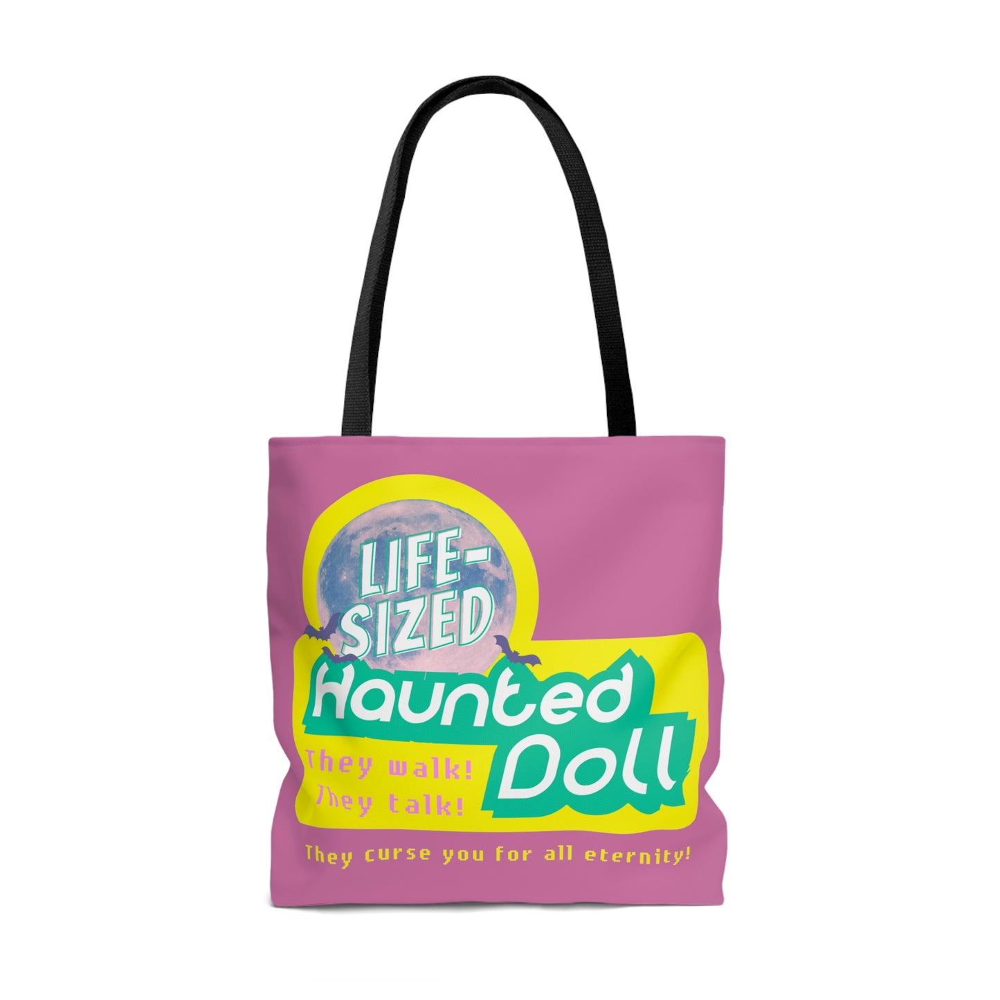 Life-Sized Haunted Doll Pink Tote