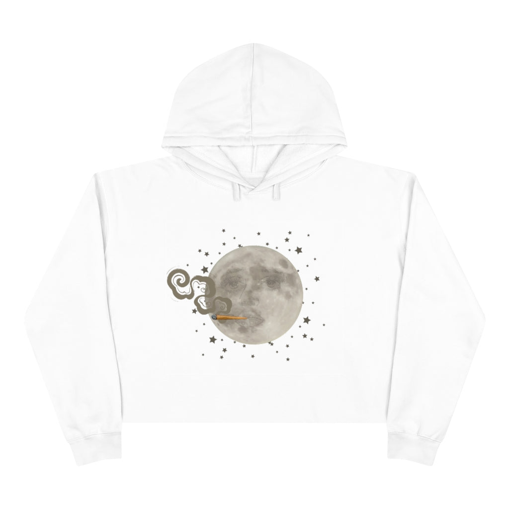 The Woman on the Moon Cropped Hoodie