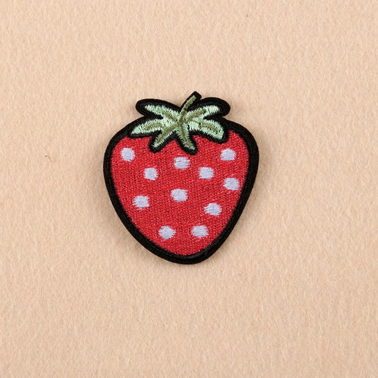 Strawberry - Embroidered Iron-On Patch