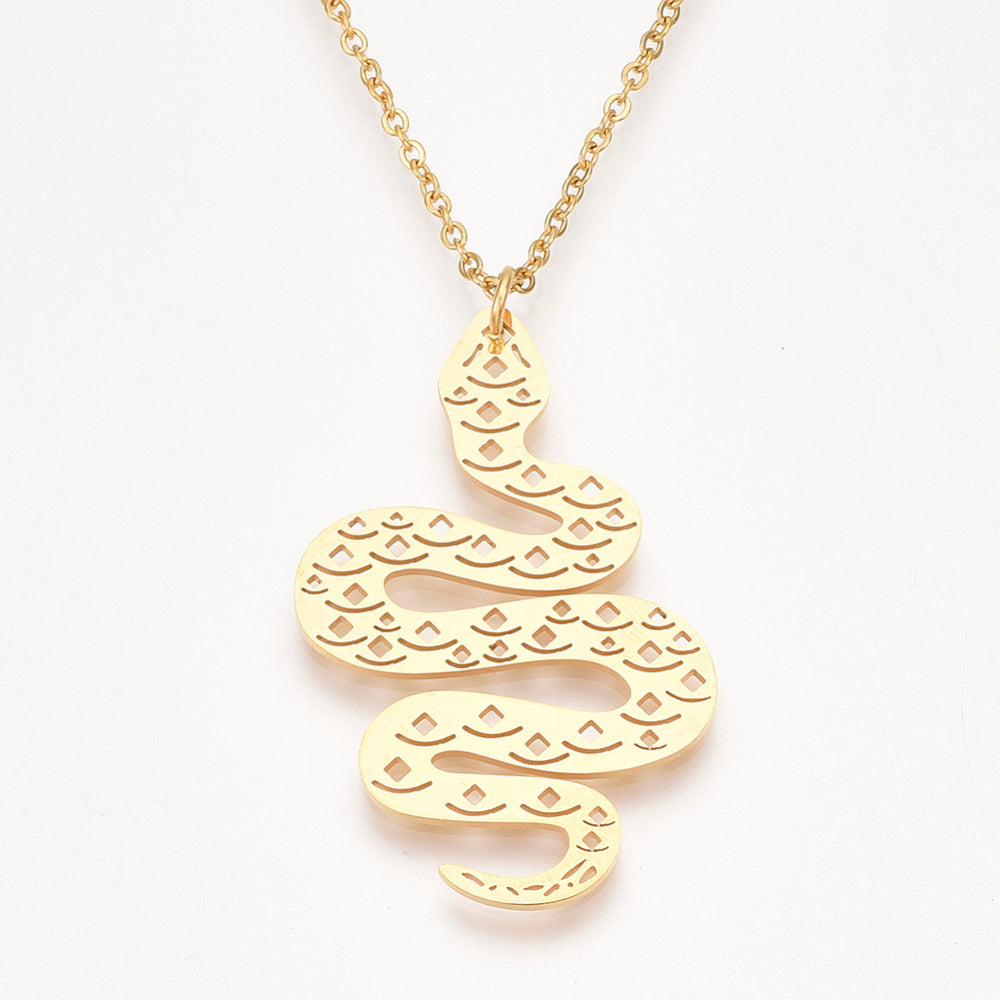 So Charming Snake Necklace - Gold