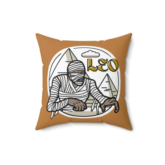 Leo Mummy Monster 2-Sided Square Throw Pillow INSERT INCLUDED