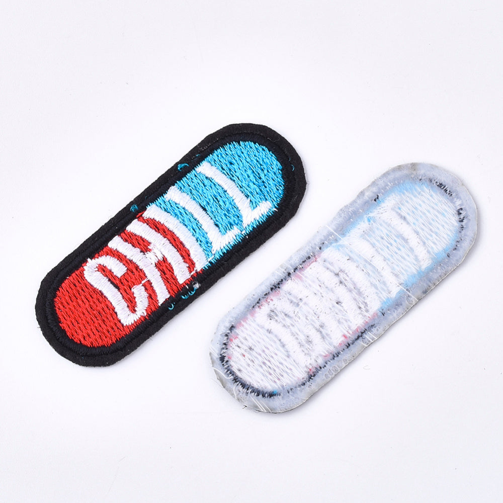 Chill Pill - Embroidered Iron-On Patch