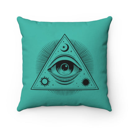 Third Eye 2-Sided Square Throw Pillow INSERT INCLUDED - TEAL