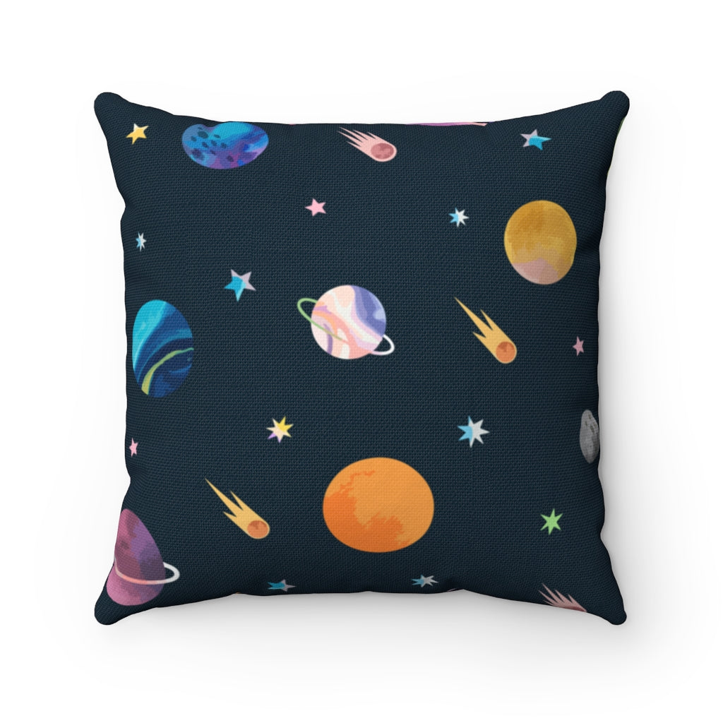 Space Kid 2-Sided Square Throw Pillow INSERT INCLUDED