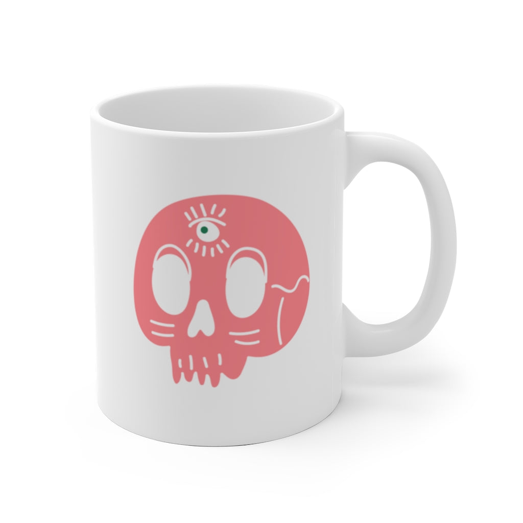 Cutie Pie Pink Skull Ceramic Mug