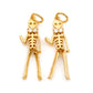 Dapper Skeleton 18K Gold or Silver Earrings
