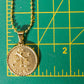 Zodiac Coin 18K Gold Pendent Necklace