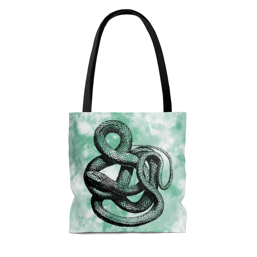 Slithery Snake Tote - Green Tie Dye