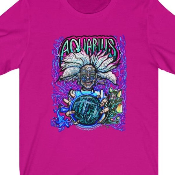 Aquarius Mad Scientist Graphic Tee Shirt