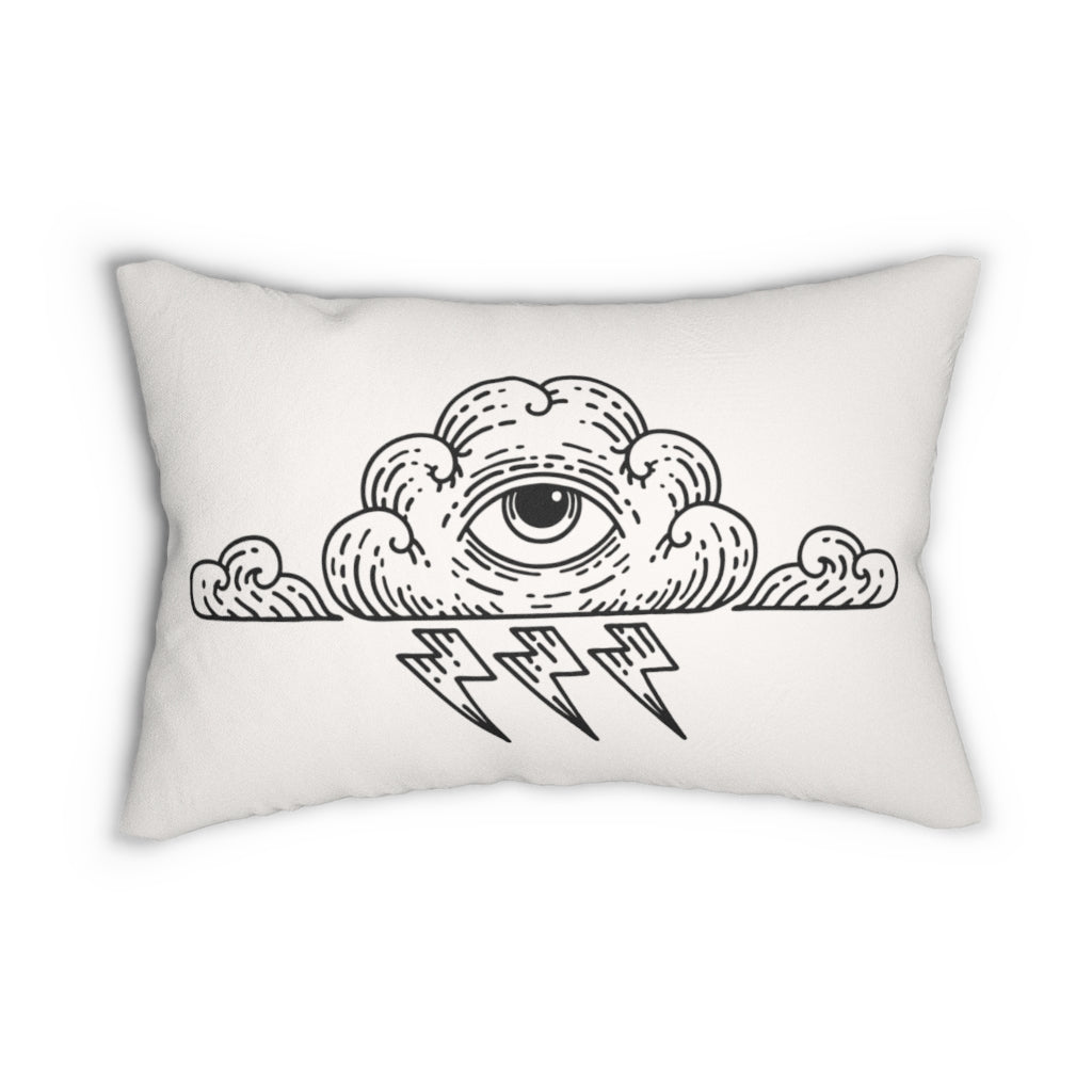 Eye of the Beholder Lumbar Pillow - CREAM