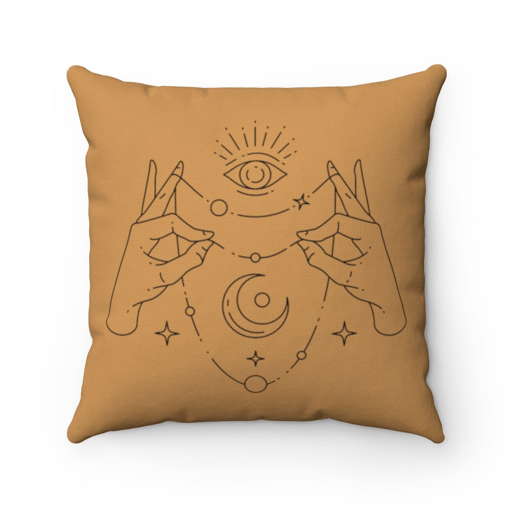 Third Eye 2-Sided Square Throw Pillow INSERT INCLUDED - CAMEL