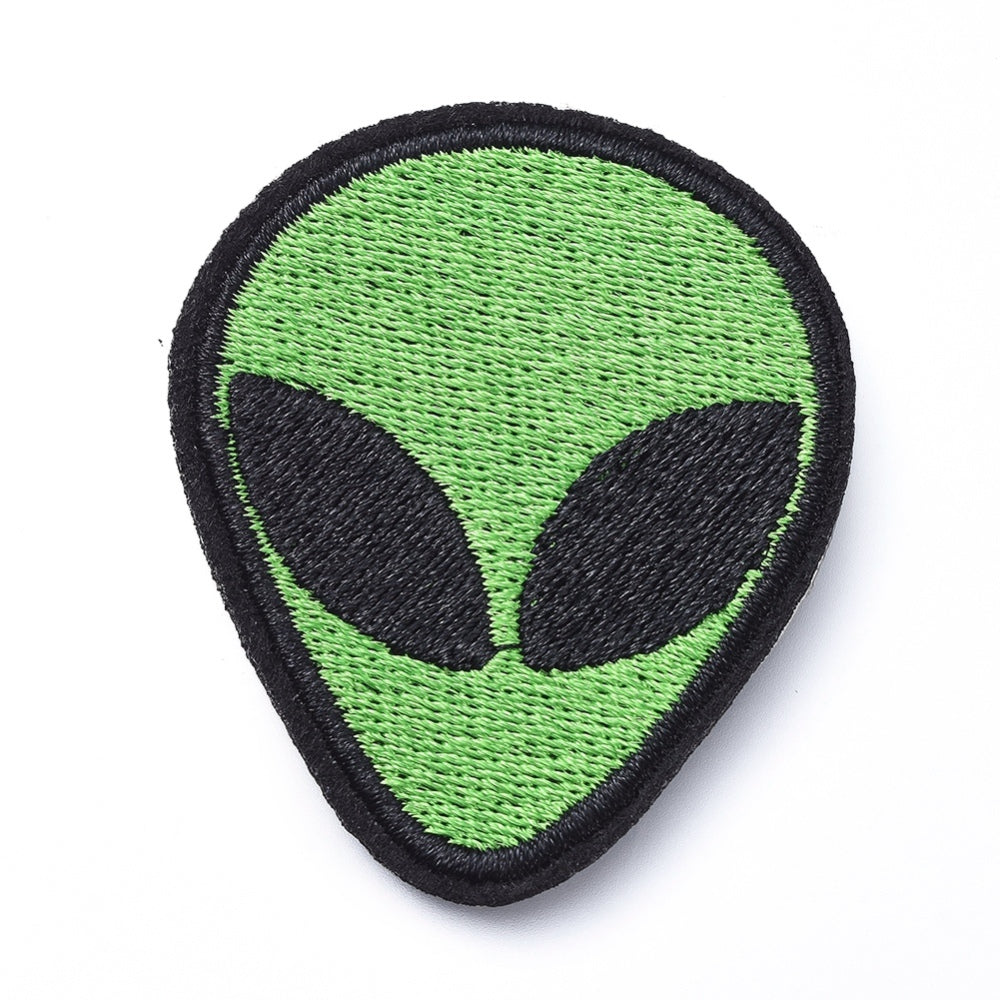 Green Visitor - Embroidered Iron-On Patch