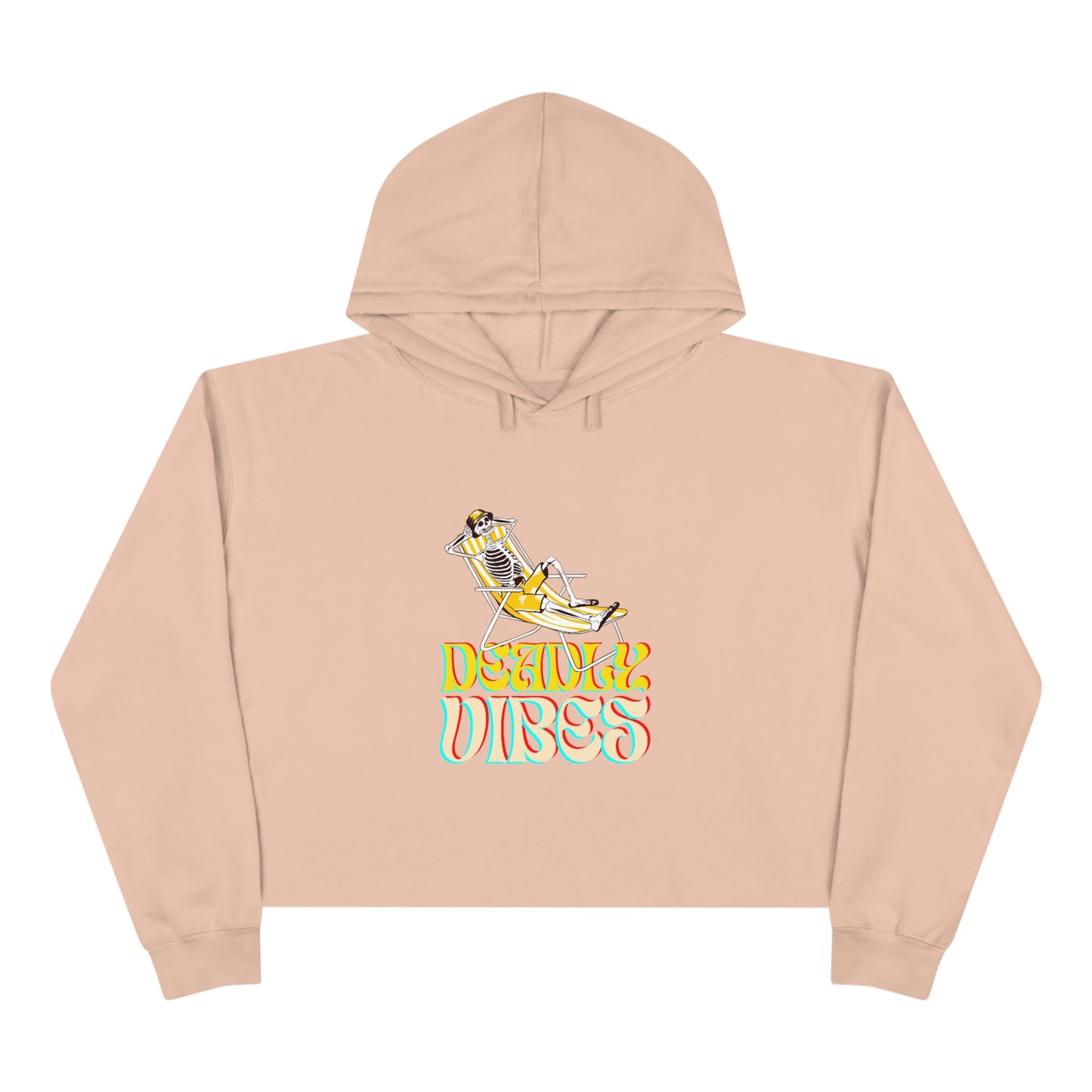 Deadly Vibes Vacation Cropped Hoodie