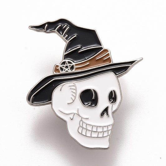 Witch Skull Enamel Pin