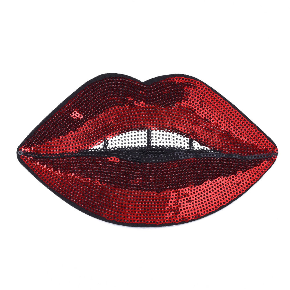 Gimme A Kiss - Large Sequin Iron-On Patch