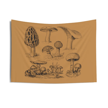 Vintage Mushroom Wall Tapestry