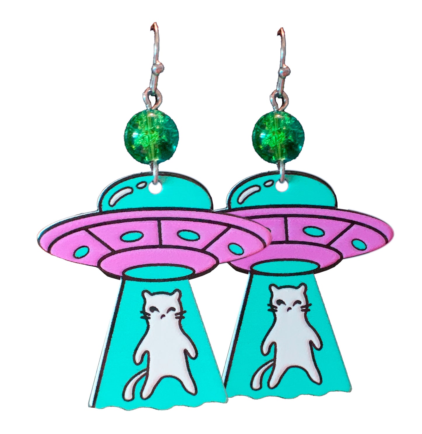 Beam Meow Up UFO Earrings