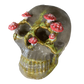 Handmade Skull & Mushroom Candle or Incense Holder - Cement