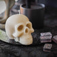 Handmade Beeswax Skull Candle - 8oz (non-spell)